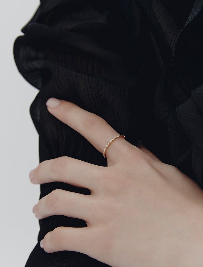 26SS★ Truly Essence 14K Full Pave Ring