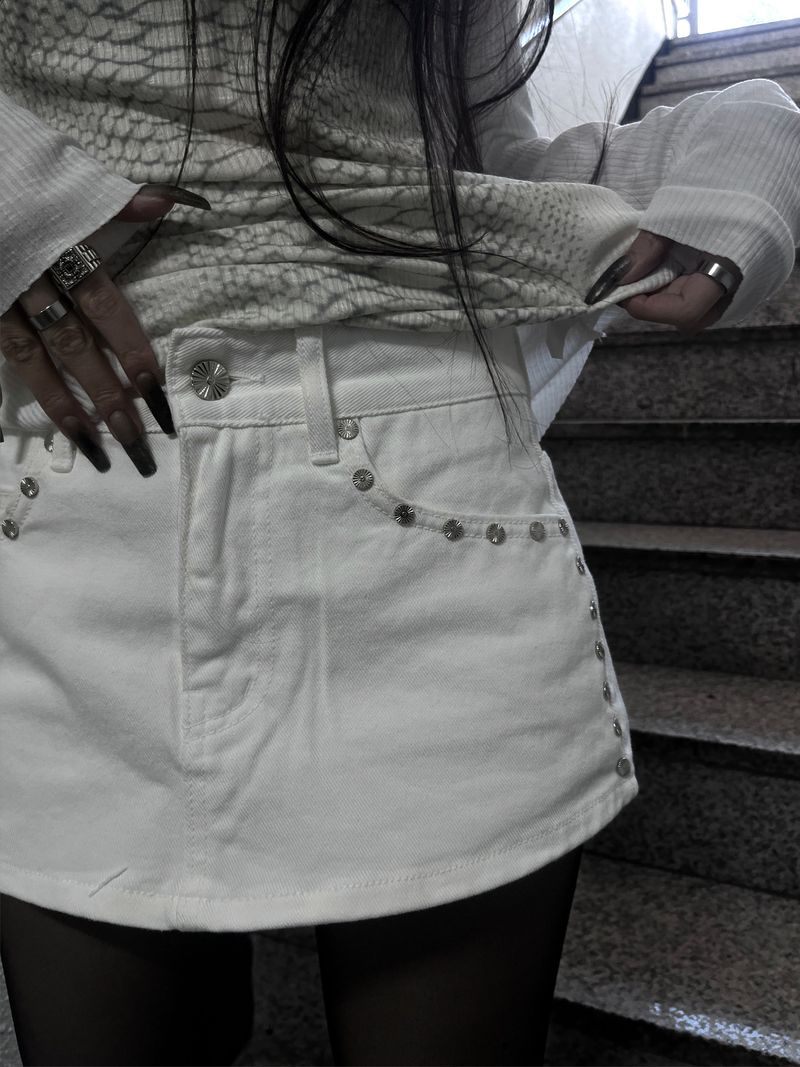 rivet unique skirt pants (2color)