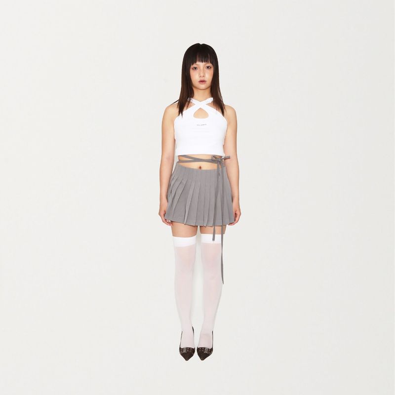 Avant 2-way wrap pleated skirt 003
