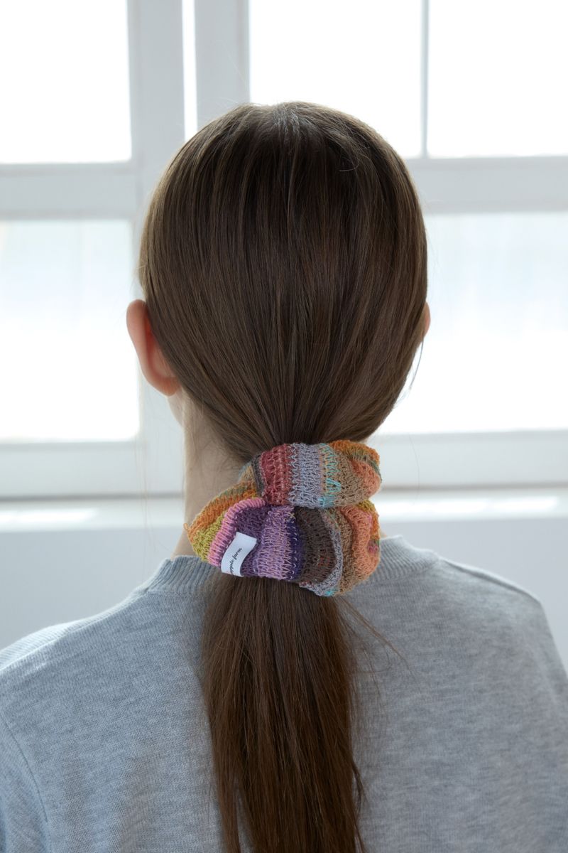［2EA 1SET］RETRO KNIT SCRUNCHIE