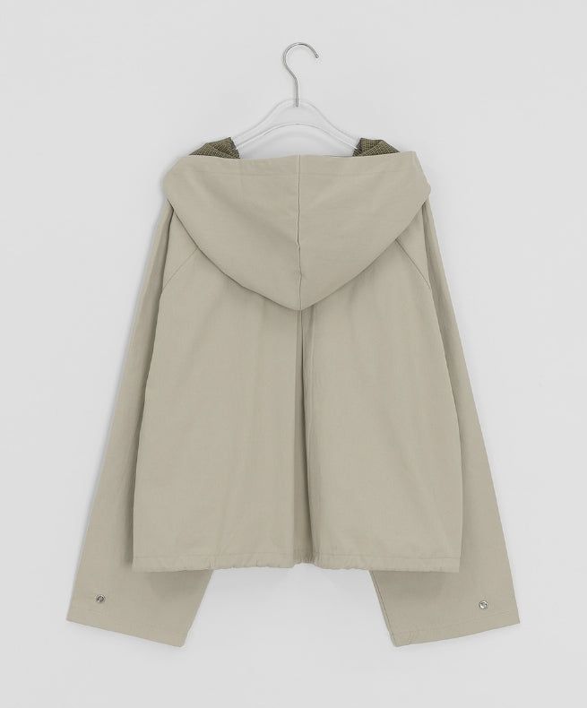 Guntree Check Hood Bomber Jacket