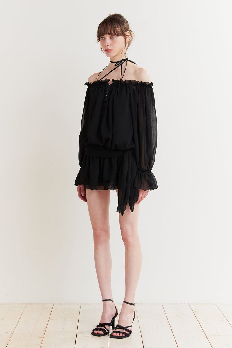 ANGEL HOOK DRESS black