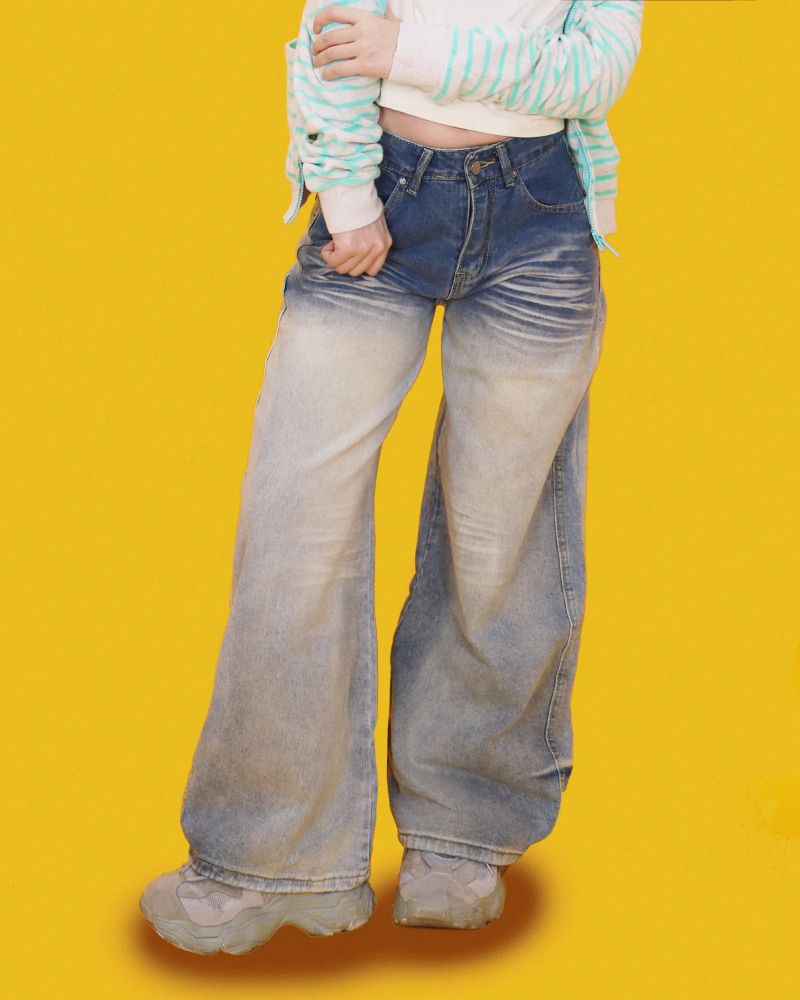 papaya low denim pants