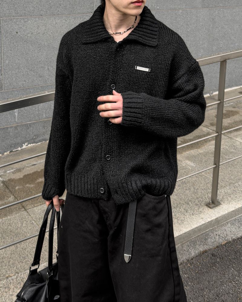 Arin Collared Knit Warmer Cardigan