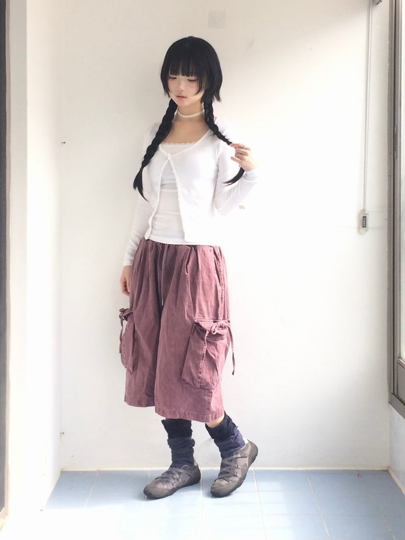 washing ribbon pocket cargo pants