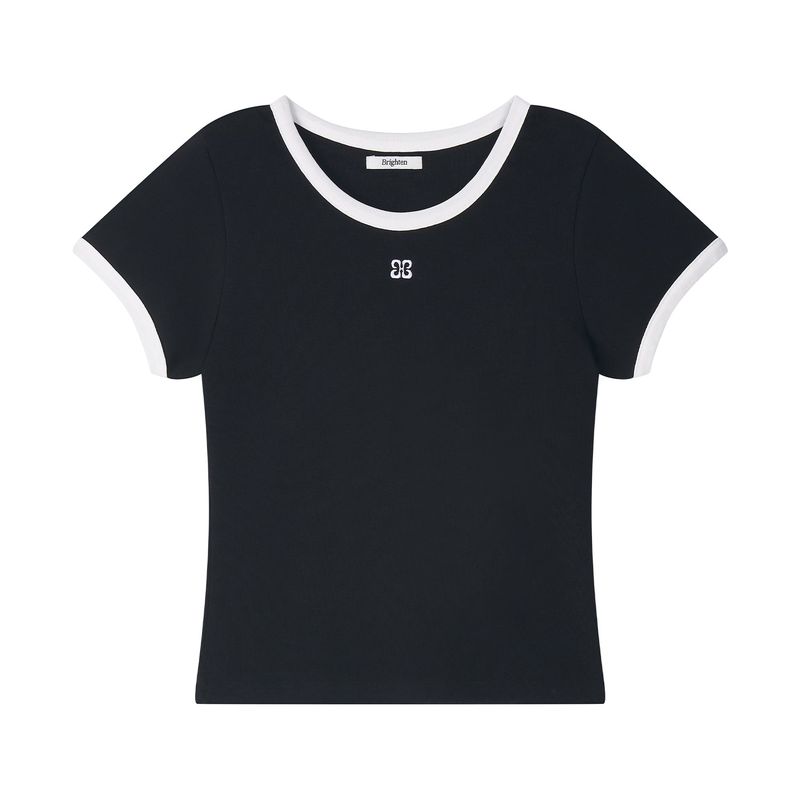 Essential Contrast T-shirts Black