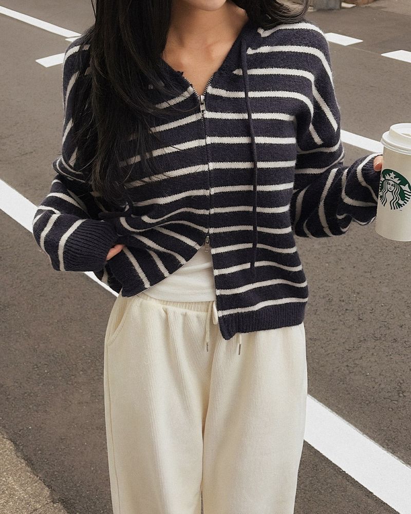 Nive Stripe Hood Zip-Up
