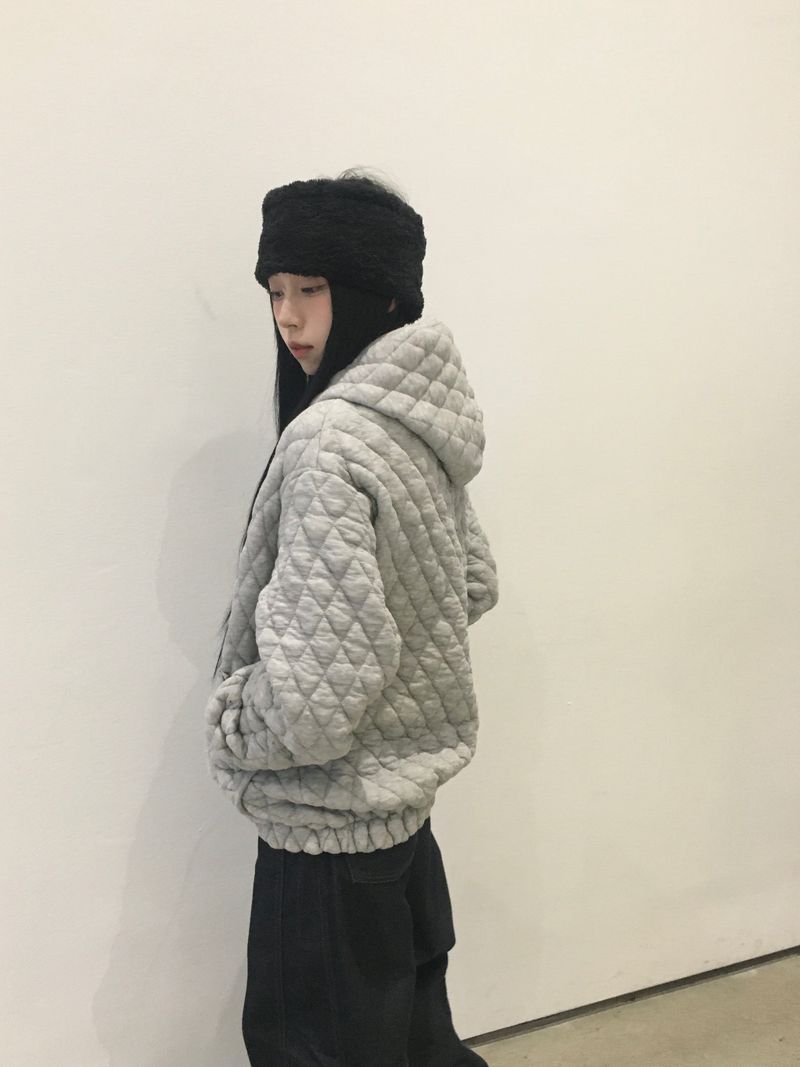 Marron Quilted Jumper (3c)