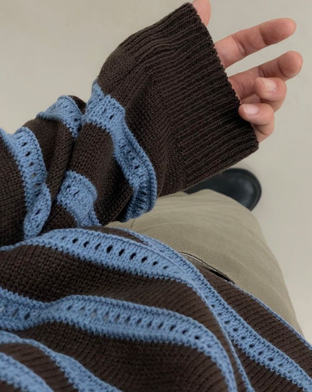 Pommel Openwork Round Cardigan