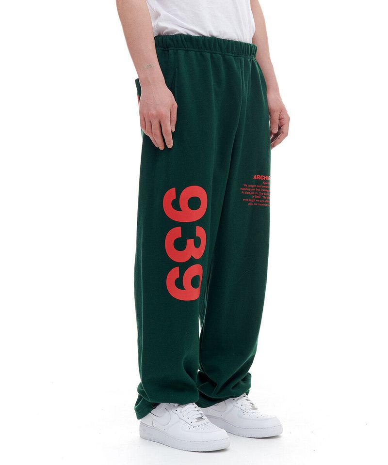 939 LOGO SWEAT PANTS (DEEP GREEN)