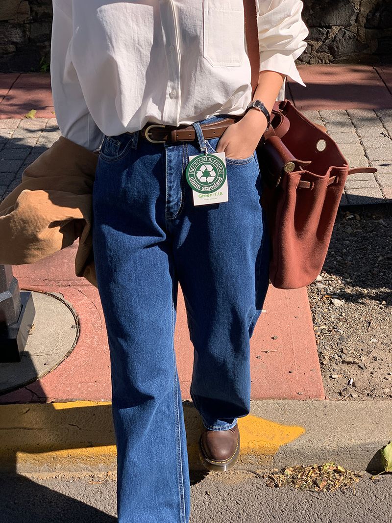[Cowhide] Mid pick belt