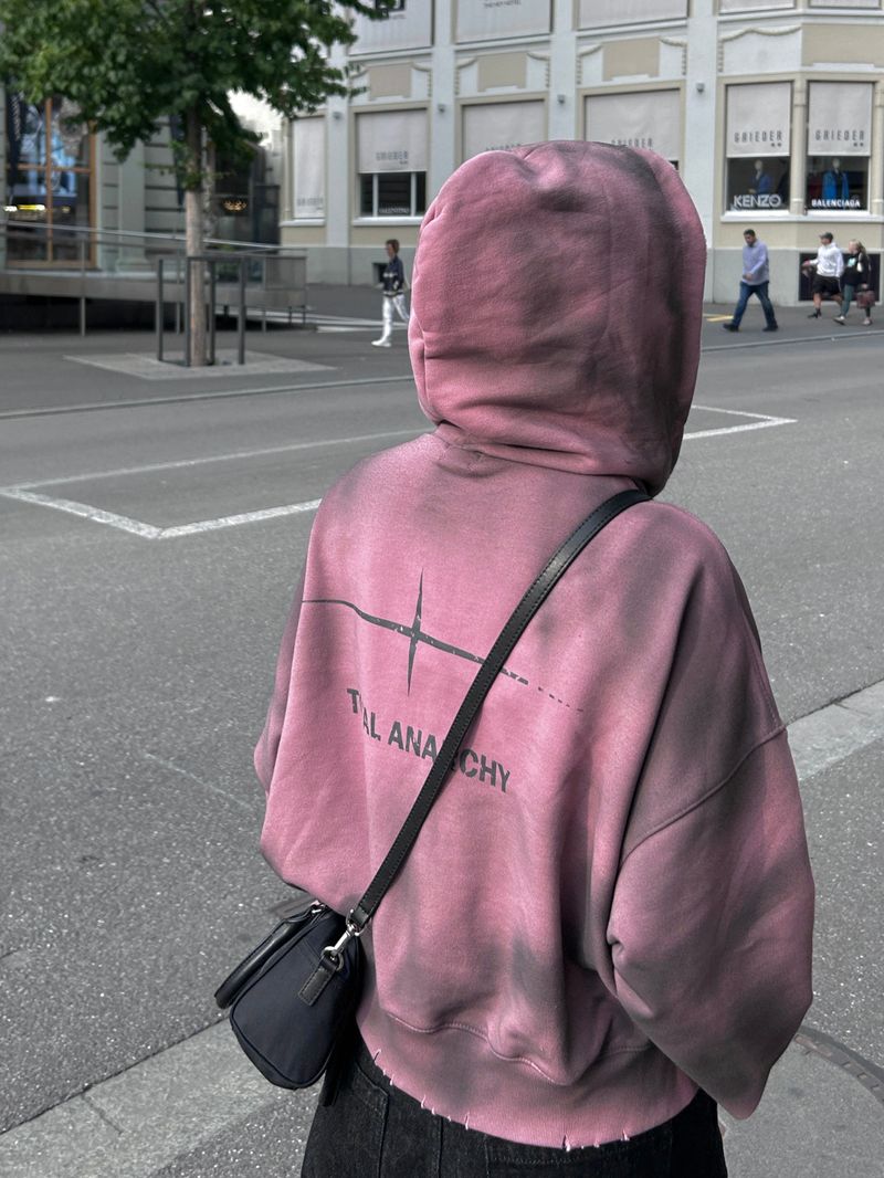 Unisex Tie Dye Over Hooded Zip-Up 2C
