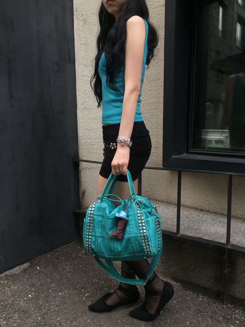 Vintage Stud Boston Bag