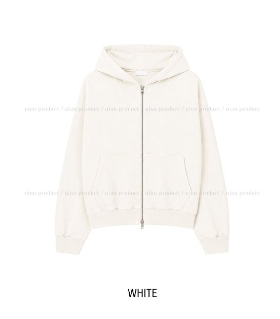 Solid Basic Two-Way Hood Zip-Up