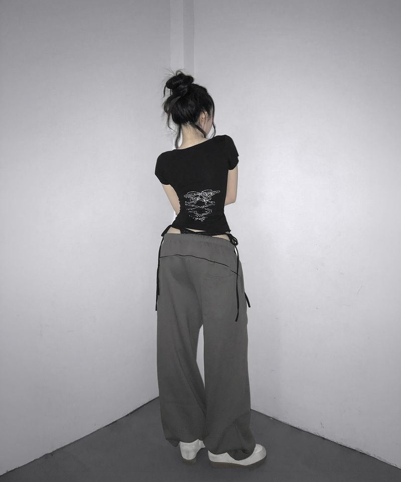 exy corset glitter tee (4colors)