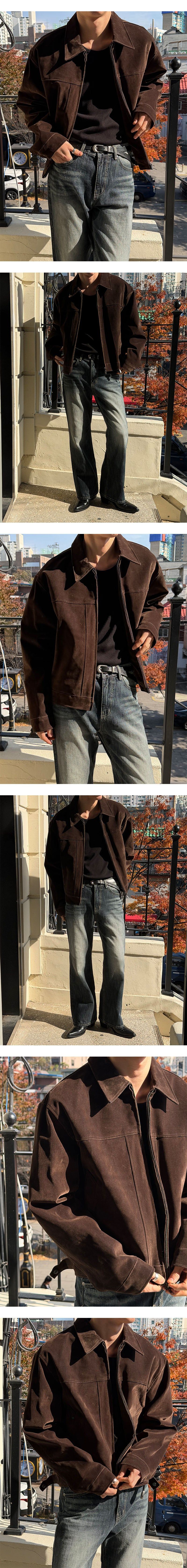 [F/W] Velvet biker collar jacket(2color)
