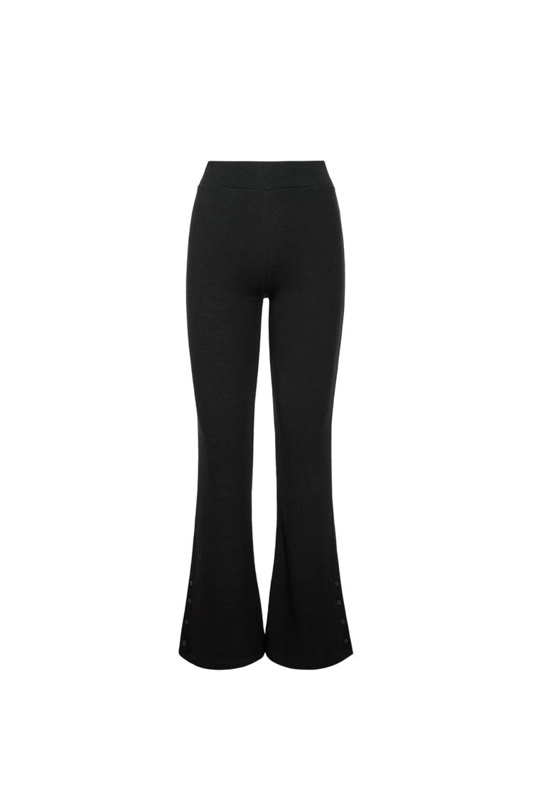 Classic slit Bootcut Pant (BLACK)
