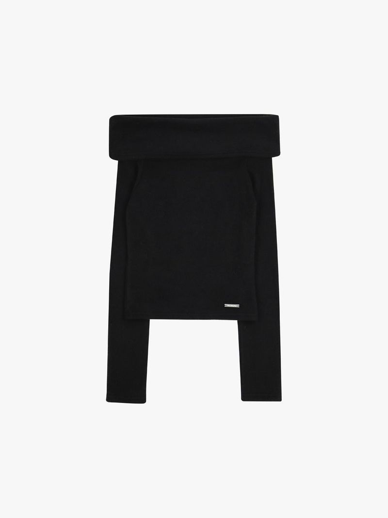 FLEECE OFF-SHOULDER TS
