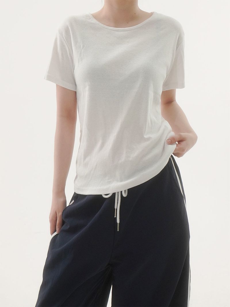onearv（ワンアブ）の「テリーラウンド半袖Tシャツ -3C（トップス）」
