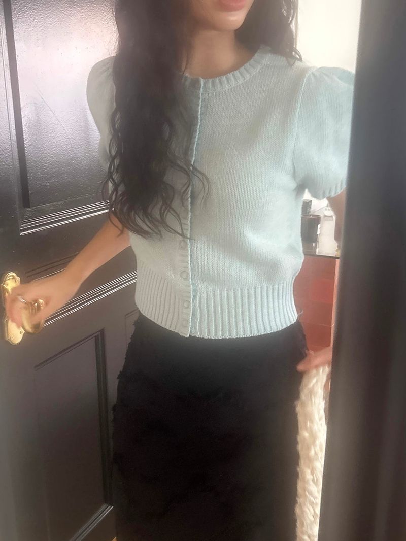 [MADE] Rendez Cashmere Puff Cardigan
