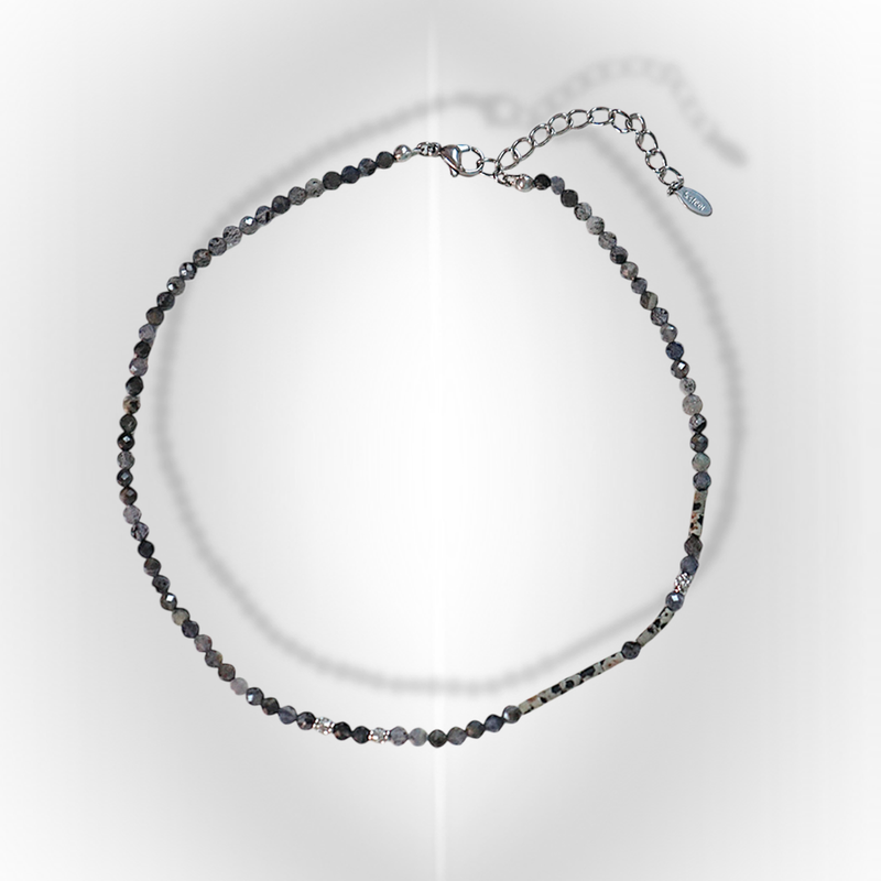 iolite gemstone choker