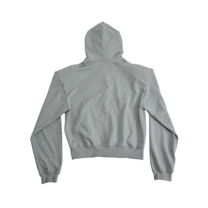STAR LOGO HOODIE ZIP-UP GREY