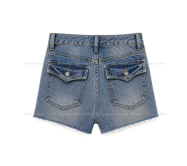 Perry Back Pocket Short Denim Shorts