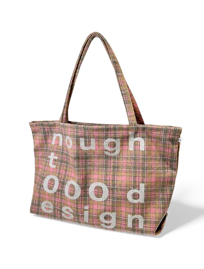 000design Check Shopper Bag / Pink