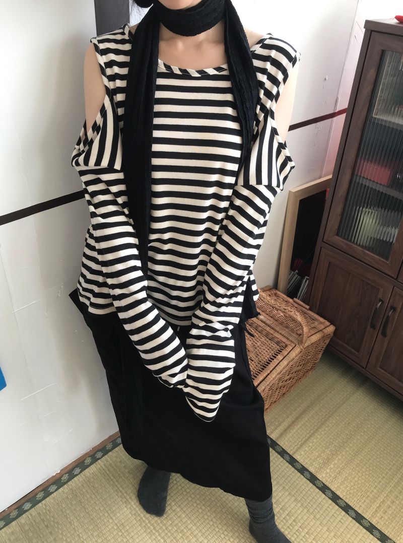Daily slit cargo bendable long skirt