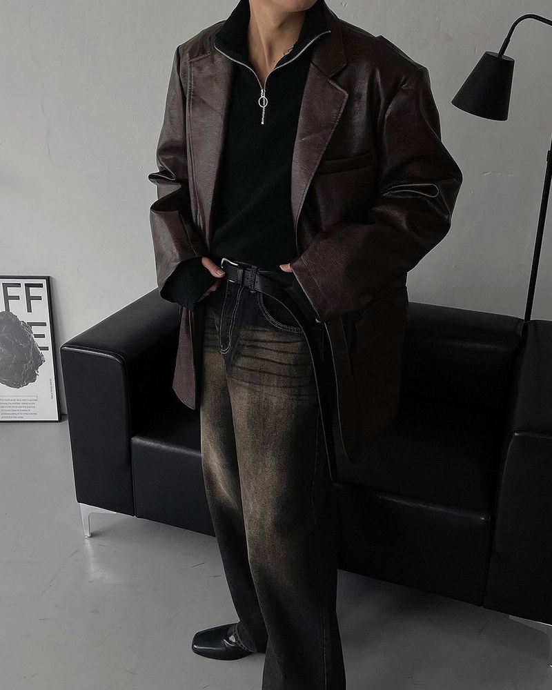 CH Damage Leather Jacket (2 colors)