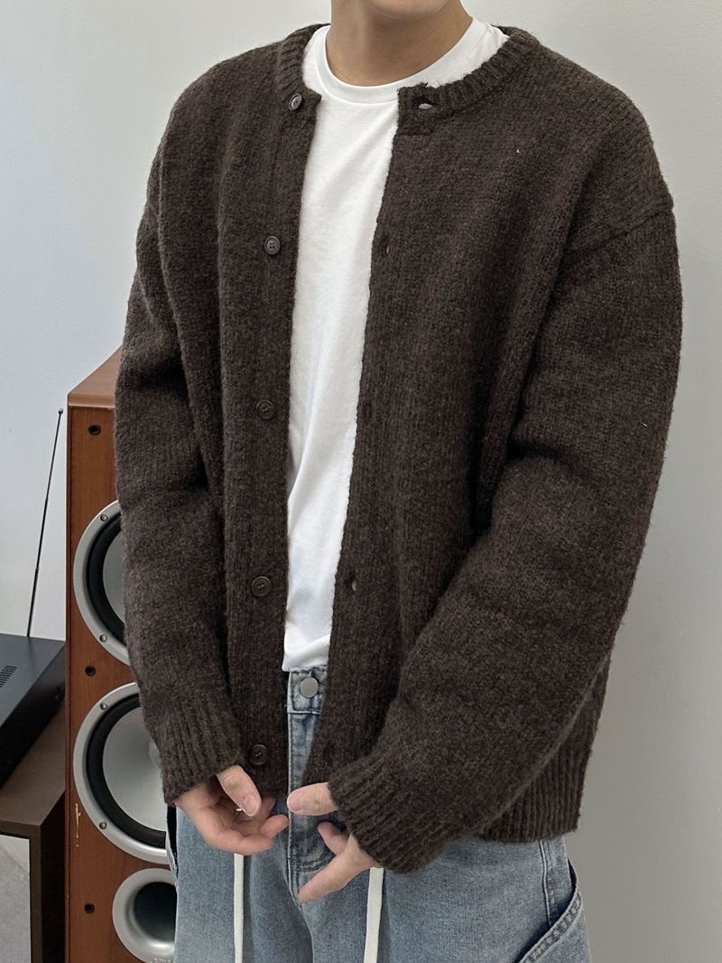  Benin Alpaca Round Knit Cardigan