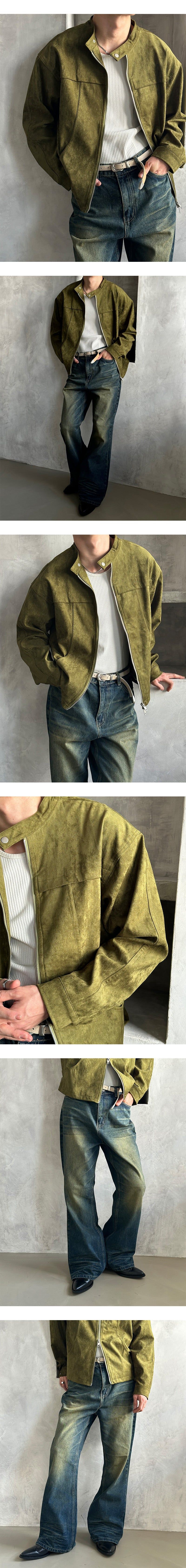 [F/W] スエードチャイナ2wayジャケット(カラー)