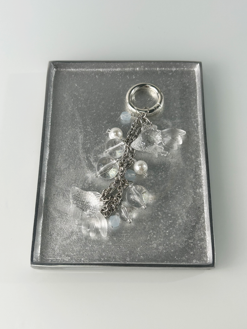 Clear Goldfish Bold Keychain