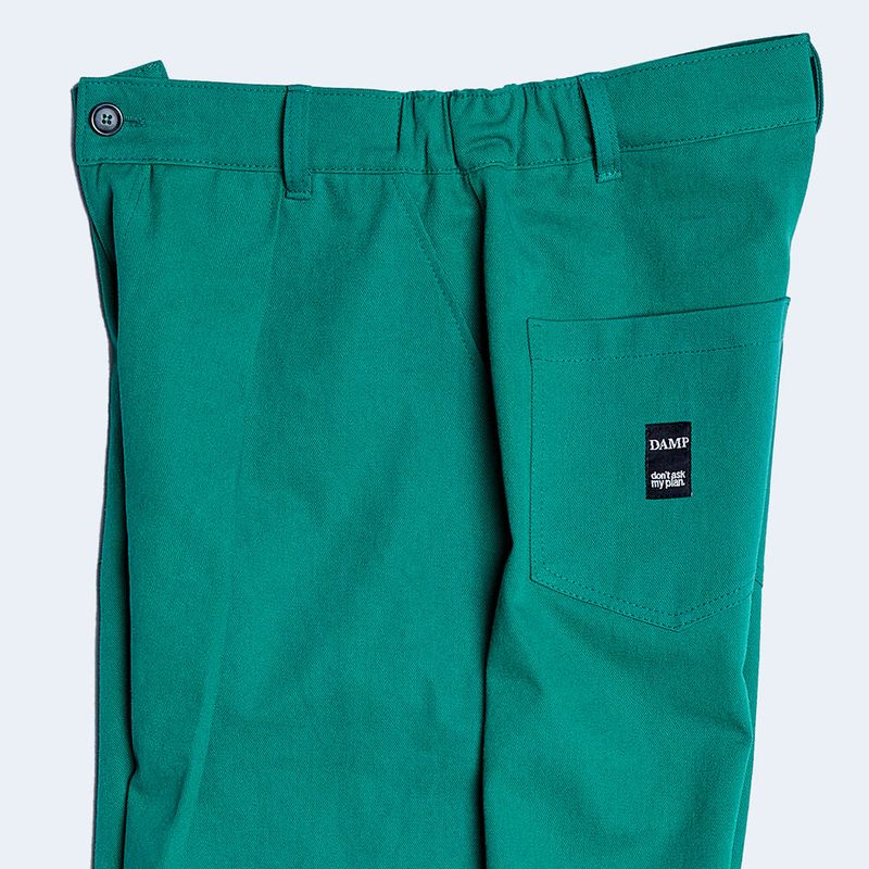 DAMP WIDE FIT ONE TUCK PANTS_GREEN