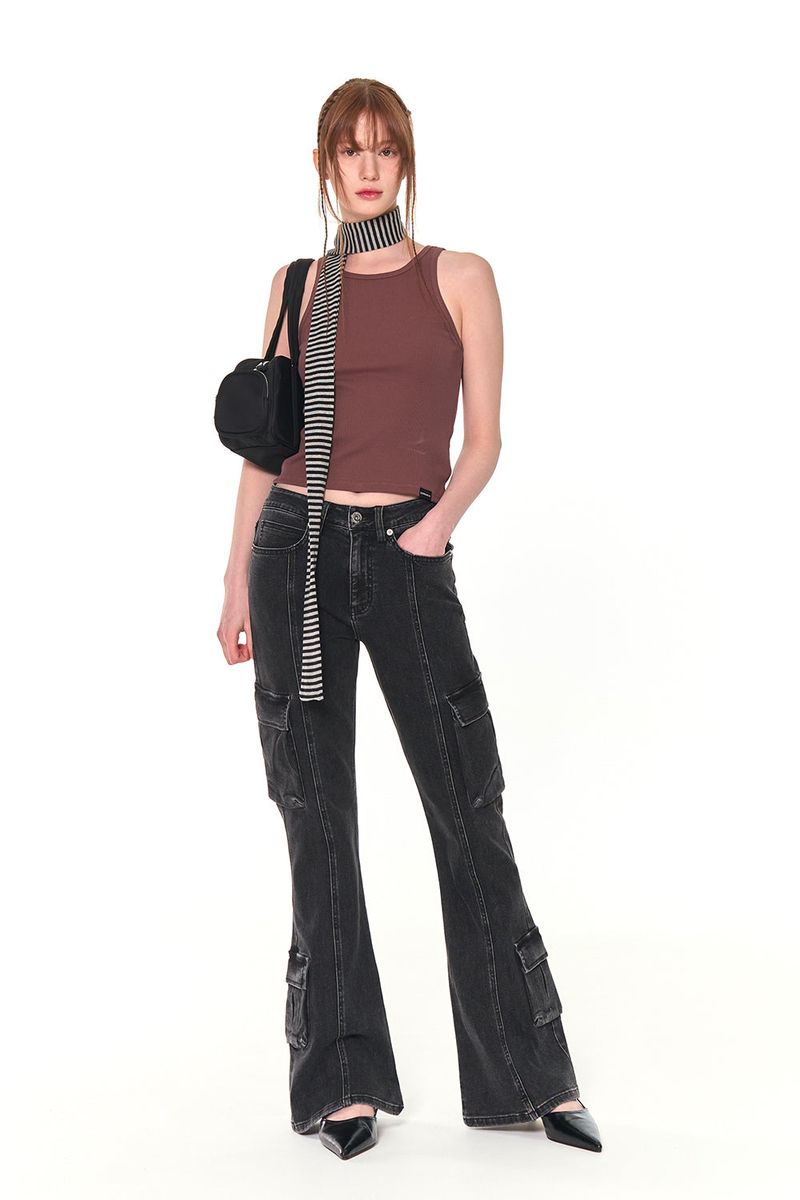 ZIZE SLEEVELESS (BROWN)