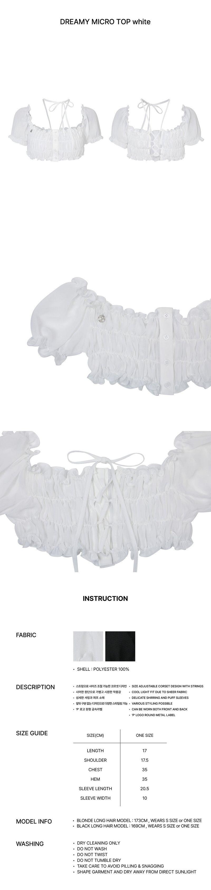 DREAMY MICRO TOP white