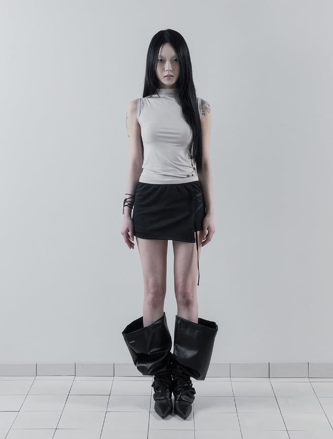 26SS★ [mnem] Corset Detail Mini Skort