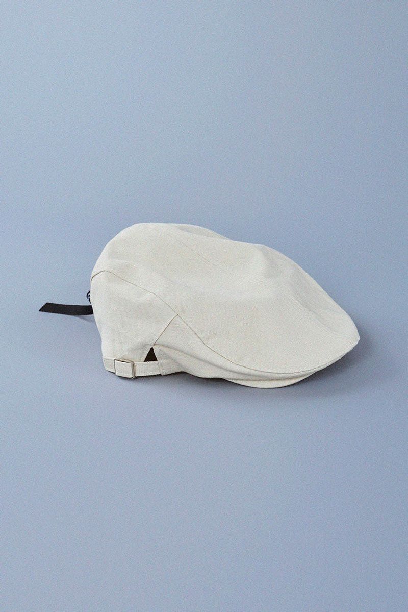 RIBBON HUNTING CAP / IVORY