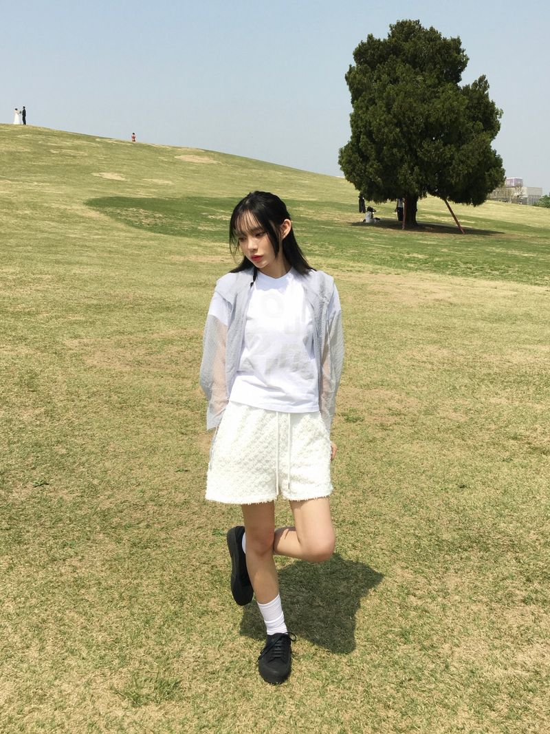 Popo Boucle banding short pants (3c)