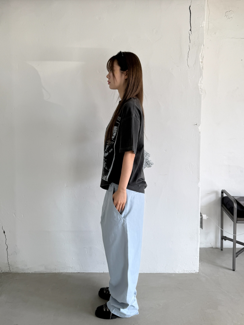 cotton wide chino pants