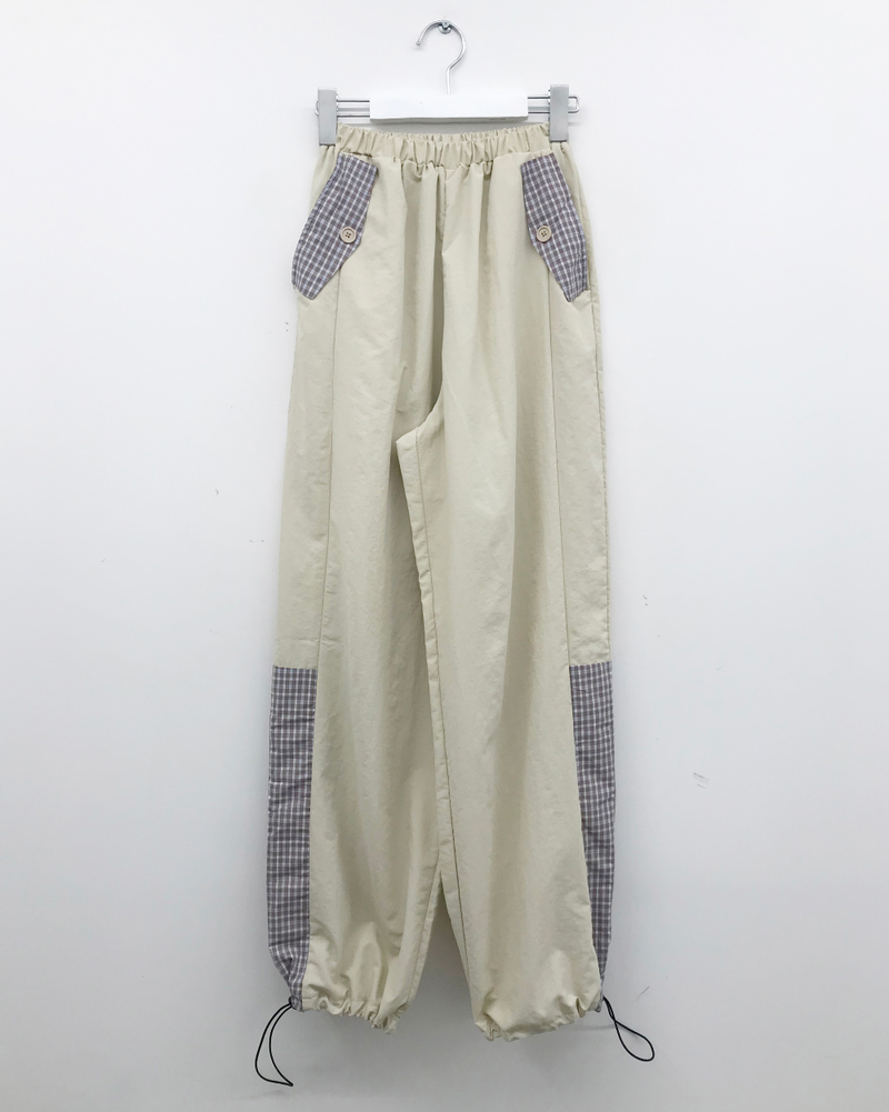 Pisso check string pants (2color)
