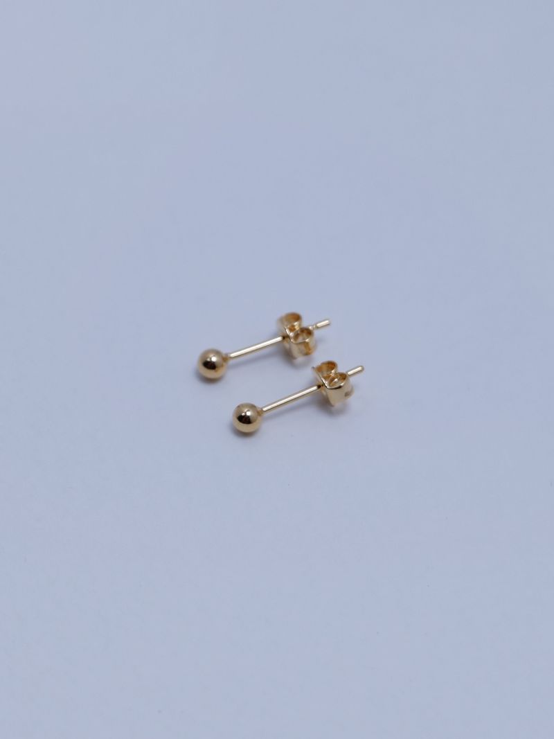 [925 Silver] ミニボールピアス (シルバー)