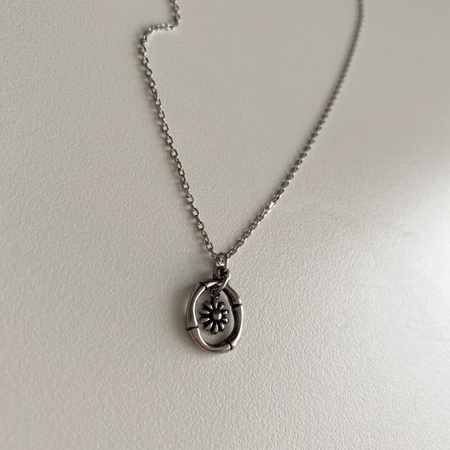 of Antique Flower Coin Unique Necklace