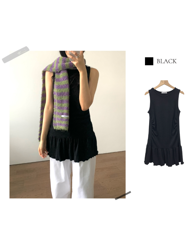 Yudi Sleeveless Frill Mini Dress 3C
