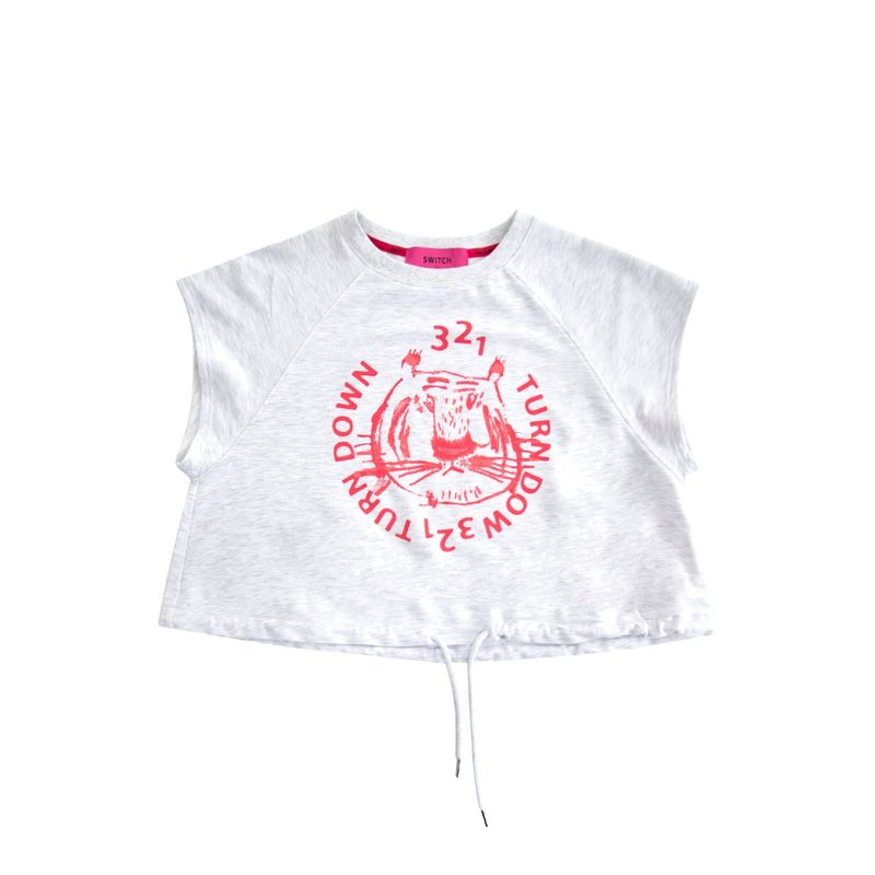 SWITCH123（スウィッチワンツースリー）の「CROP TIGER FACE SLEEVELESS MTM (FOR WOMAN)_SYS4TS51LG（Tops）」