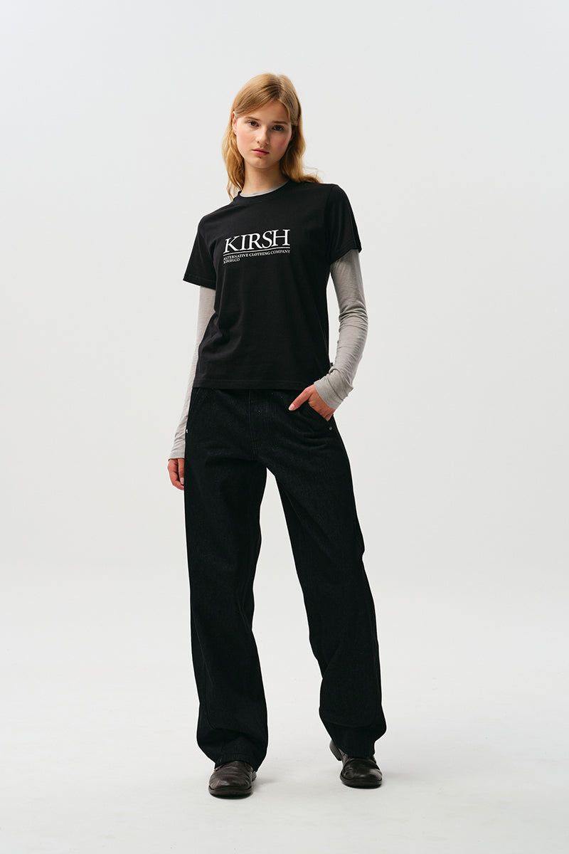 KIRSH（キルシー）の「UNI CURVED FIT DENIM PANTS [BLACK]（Pants）」