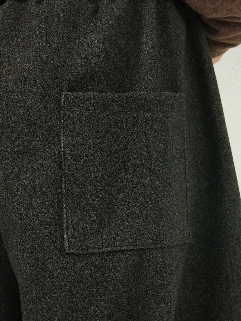 [SEMADE] Soft Wool Banding Balloon Slacks