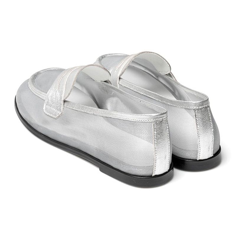 [MADE] WOMEN PENNY PLATE MESH LOAFER-SILVER