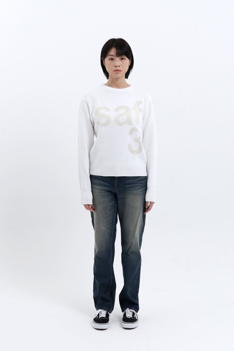 1/2 BASIC SAFARI KNIT (WHITE)