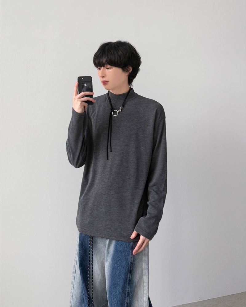 YOURNUS（ユアナス）の「Weaver Half-Neck Knit T-Shirt（Tops）」
